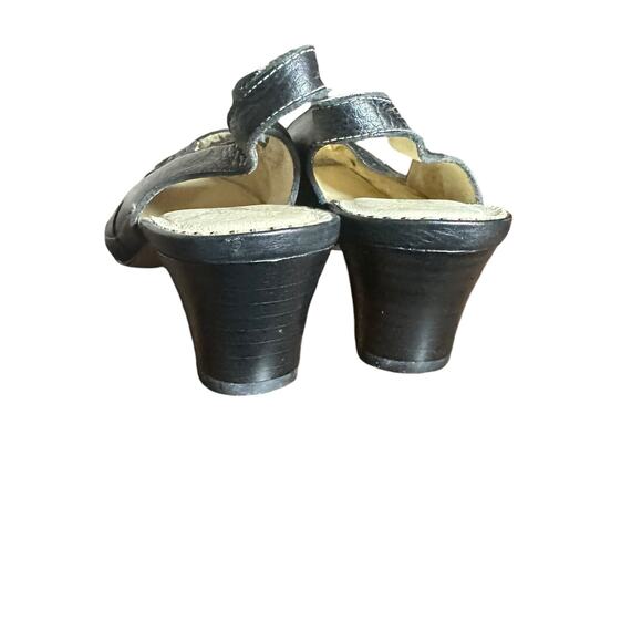 Ros hommerson sling back dress leather heel double wide 8 1/2 WW pointed toe - Picture 7 of 12